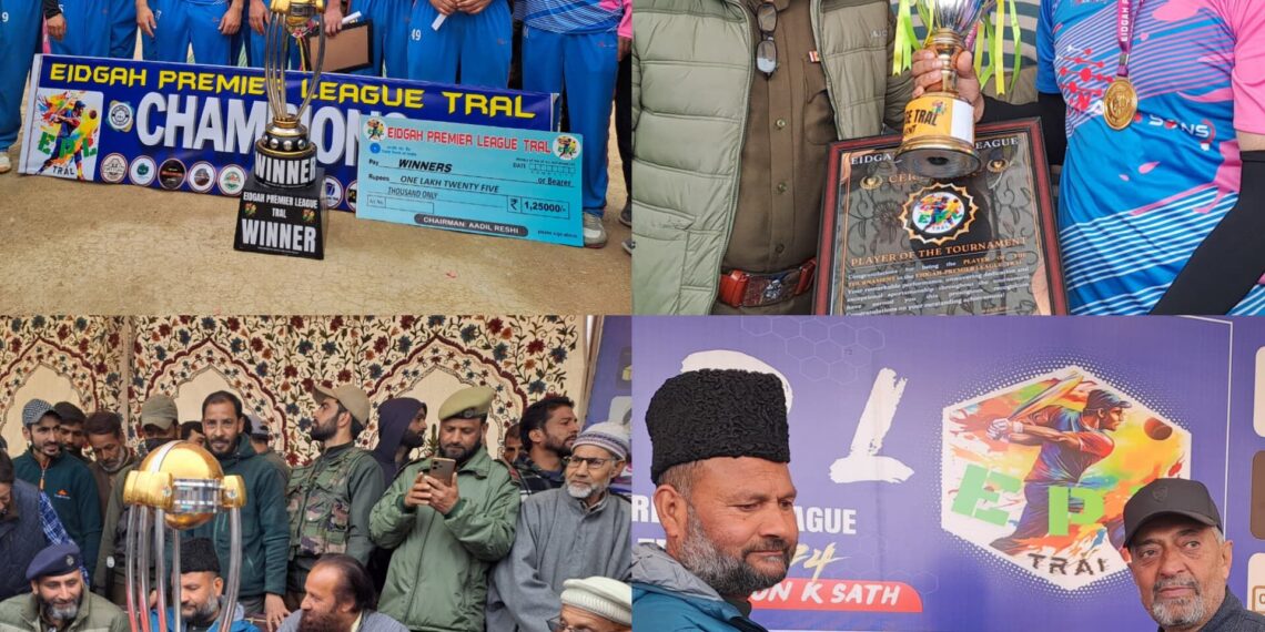 Eidgah Premier League Concludes in Tral, Naik & Sons Team Lifts Trophy