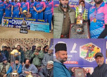 Eidgah Premier League Concludes in Tral, Naik & Sons Team Lifts Trophy