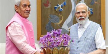 LG Sinha calls on PM Modi in Delhi