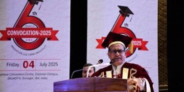 Shivraj Singh Chouhan attends sixth convocation of SKUAST-K in Srinagar