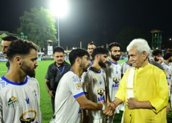 LG attends the Qualifier 2 match of Kashmir Super League-2025 at TRC ground, Srinagar