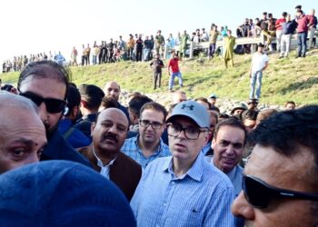 CM Omar Abdullah visits flood-hit areas of Srinagar, Budgam
