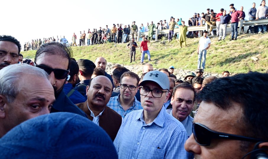CM Omar Abdullah visits flood-hit areas of Srinagar, Budgam