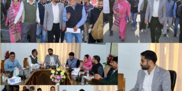 DC Srinagar inspects progress of Noor Jehan Bridge at Qamarwari