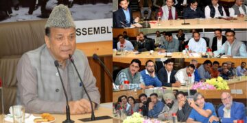 Speaker engages with Media persons in Pre-Assembly session talks