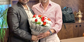 Satish Sharma interacts with BCCI President