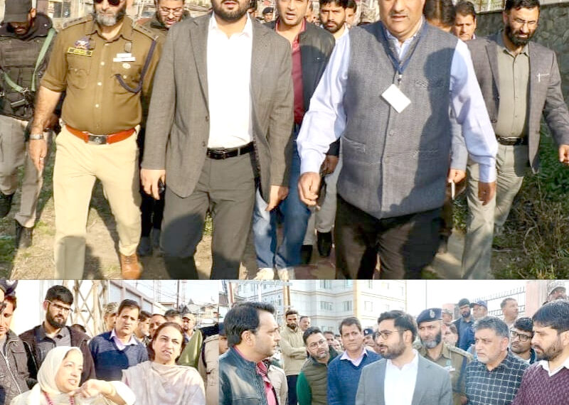 DC Srinagar conducts onsite inspection of road upgradationmacadamization works at Bone & Joint Hospital