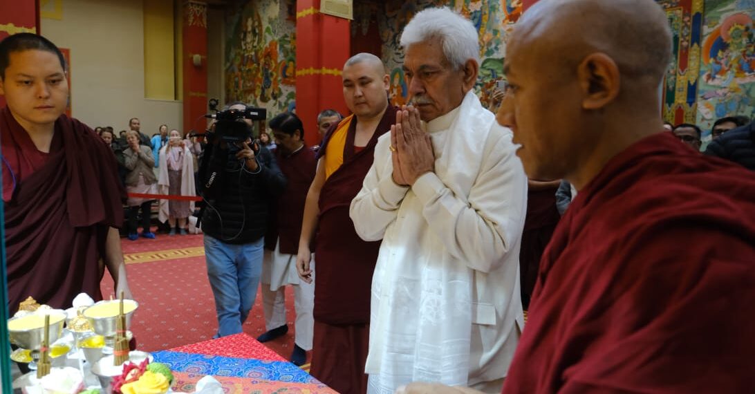 J&K LG Manoj Sinha Arrives in Russia to Escort Holy Buddha Relics Back to India