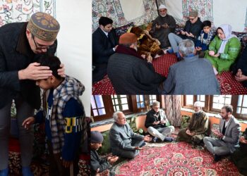 CM Omar Abdullah visits families of Nowgam Blast victims in Kulgam, Tral