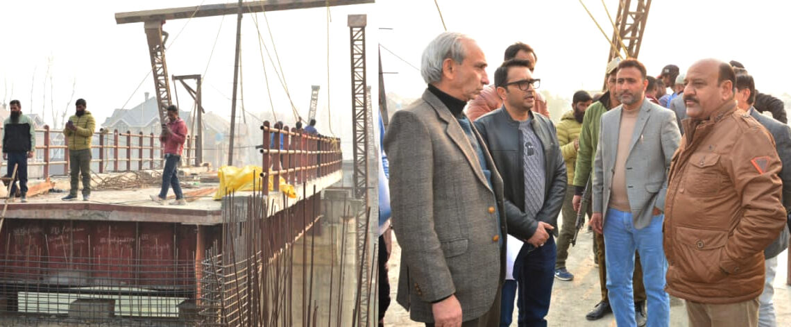 Dy CM inspects progress on Seerbagh–Sempora Bridge in Chadoora