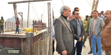 Dy CM inspects progress on Seerbagh–Sempora Bridge in Chadoora