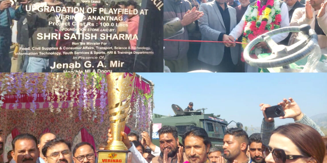 Satish Sharma lays foundation stone for upgradation of playfield at Dooru Verinag