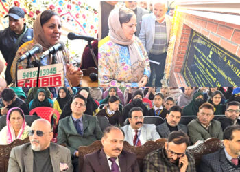 Sakeena Itoo lays foundation stone of GDC Mattan, new building for PHC Mattan