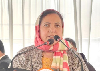 Sakeena Itoo addresses Platinum Jubilee celebrations of Shaheed Himayun Muzzamil Memorial GDC Anantnag