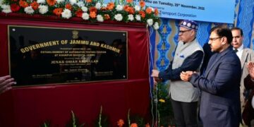 CM Omar Abdullah lays foundation of modern Automated Testing Station at Nagrota