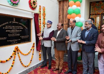 CM Omar Abdullah inaugurates 56 new residential flats for Darbar Move employees in Jammu