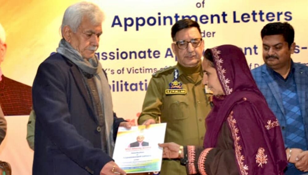 Justice, jobs, dignity for terror victim families top priority: LG Sinha