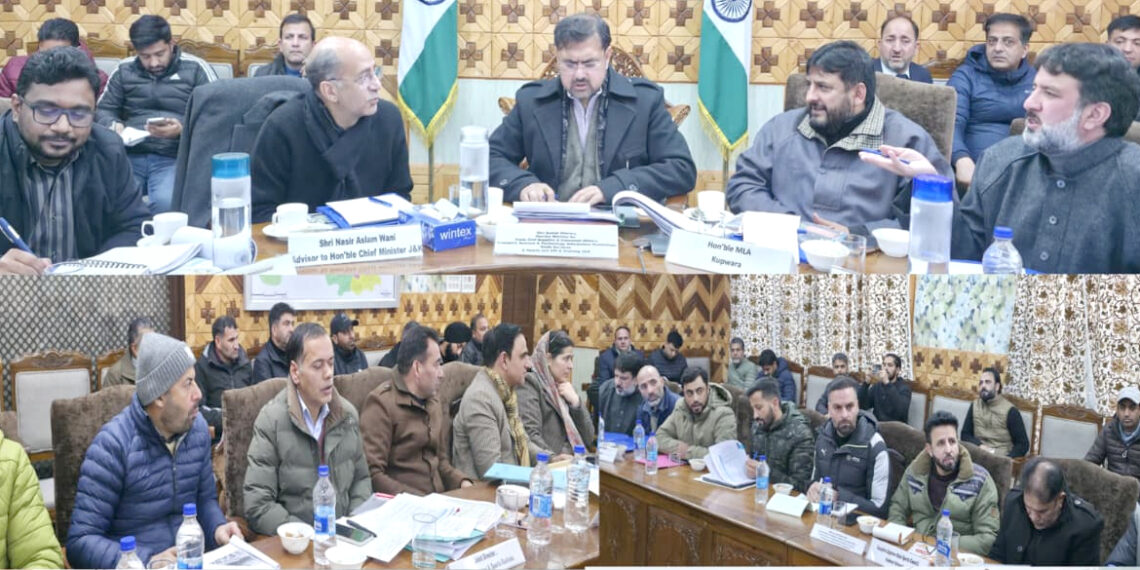 Satish Sharma reviews functioning of key departments in Kupwara