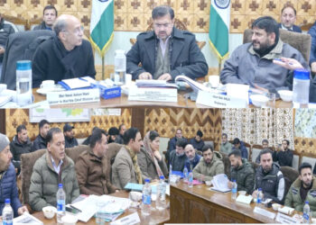 Satish Sharma reviews functioning of key departments in Kupwara