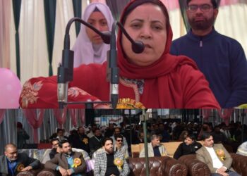 Sakeena Itoo visits GHSS Hawal Pulwama