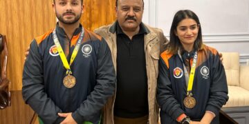 Deputy Chief Minister felicitates Rollball World Cup gold medallists