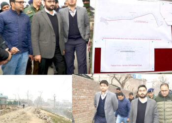 DC Srinagar, SMC Commissioner inspect initiation of work on Nawab Bazar- Darish Kadal corridor for decongestion of traffic